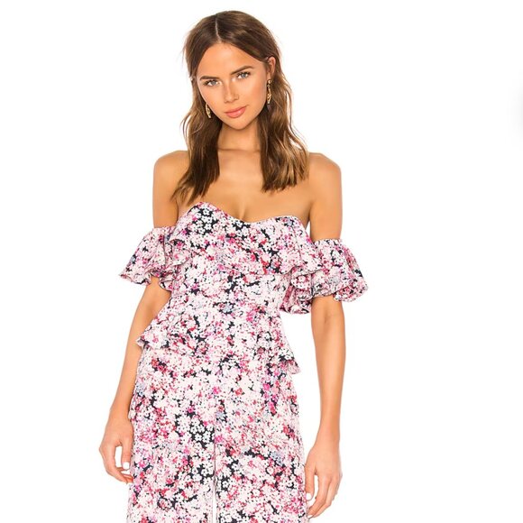 NWT Michael Costello x Revolve Floral Jumpsuit Size XS - Picture 5 of 7